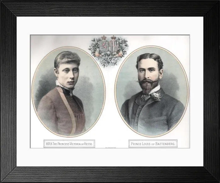 Framed Print : Princess Victoria of Hesse & Prince Louis of Battenerg Framed Print : Princess Victoria of Hesse & Prince Louis of Battenerg
