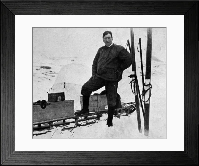 Framed Print : Ernest Shackleton preparing for a trans-antarctic expedition Framed Print : Ernest Shackleton preparing for a trans-antarctic expedition