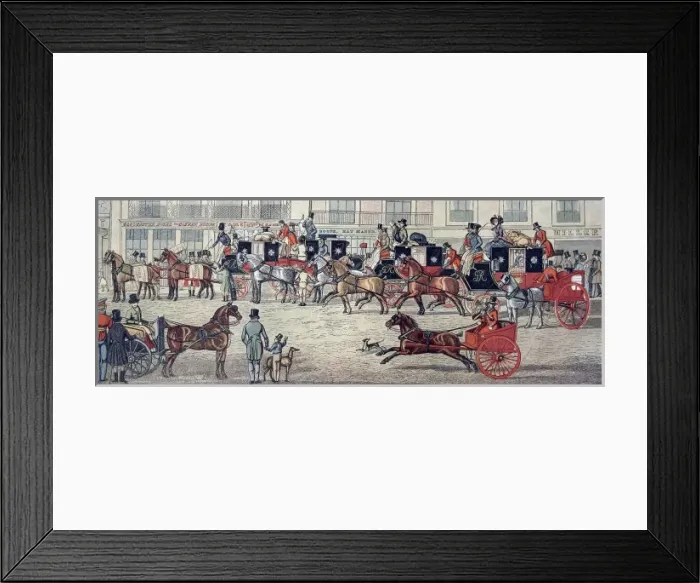 Framed Print : West Country mail carriages in Piccadilly Framed Print : West Country mail carriages in Piccadilly