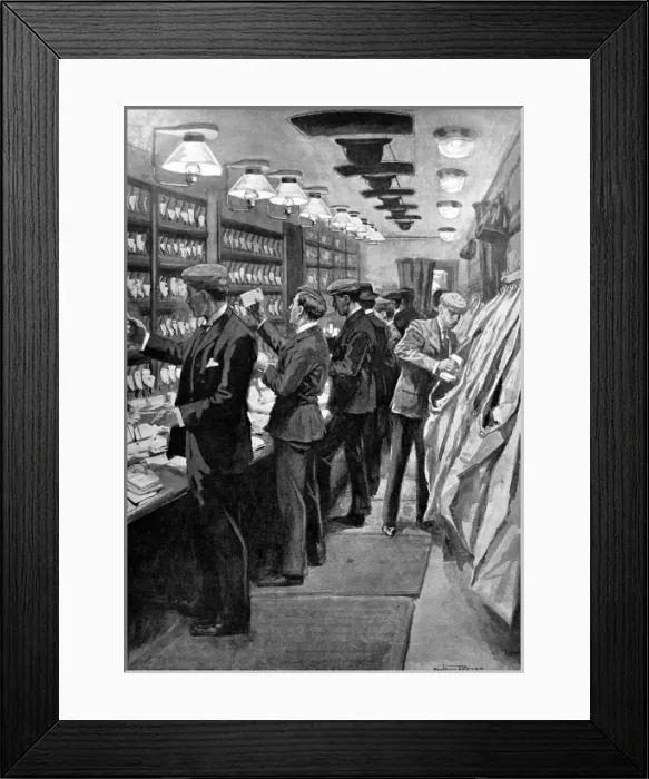 Framed Print : Sorting mail on a train Framed Print : Sorting mail on a train