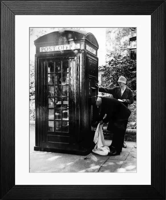 Framed Print : Londons new telephone-post kiosk Framed Print : Londons new telephone-post kiosk