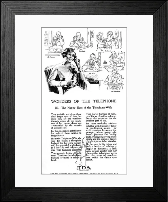 Framed Print : Wonders of the telephone