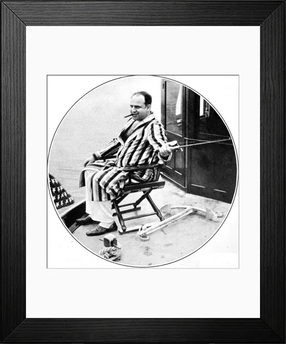 Framed Print : Al Capone on vacation, c. 1930 Framed Print : Al Capone on vacation, c. 1930