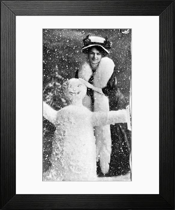 Framed Print : Miss Lily Elsie in the snow Framed Print : Miss Lily Elsie in the snow