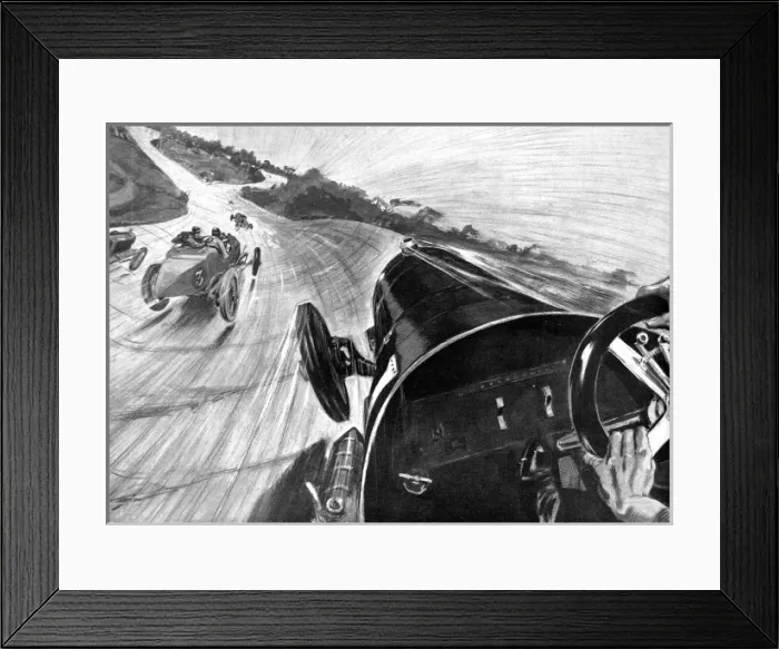 Framed Print : Drivers view at Brooklands Framed Print : Drivers view at Brooklands