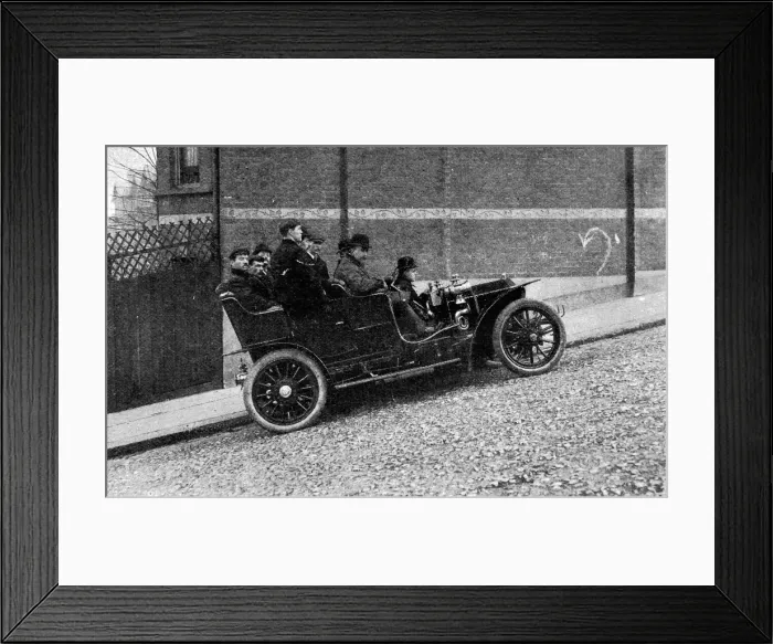 Framed Print : Hill climbing in a Rolls Royce1906 Framed Print : Hill climbing in a Rolls Royce1906