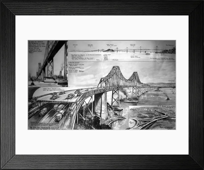 Framed Print : San Fansisco - Oakland Bay Bridge