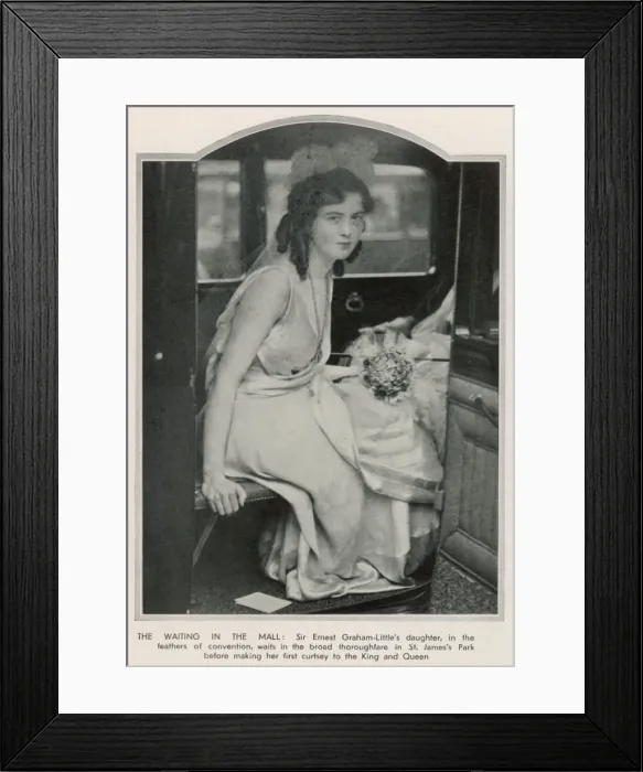 Framed Print : Debutante Waiting in the Mall