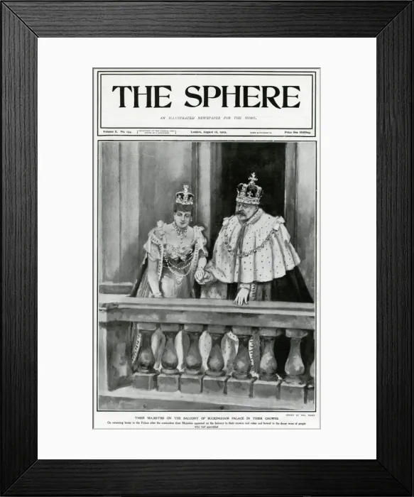 Framed Print : On Balcony Edward VII and Queen Alexandra Coronation 1902 Framed Print : On Balcony Edward VII and Queen Alexandra Coronation 1902