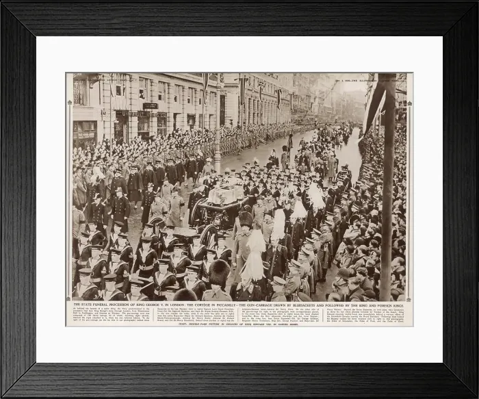 Framed Print : Stare Funeral of George V 1936 Framed Print : Stare Funeral of George V 1936