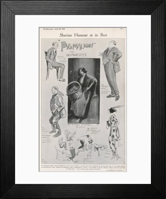 Framed Print : Pygmalion. The review of the opening of Pygmalion at His Majestys Theatre Framed Print : Pygmalion. The review of the opening of Pygmalion at His Majestys Theatre