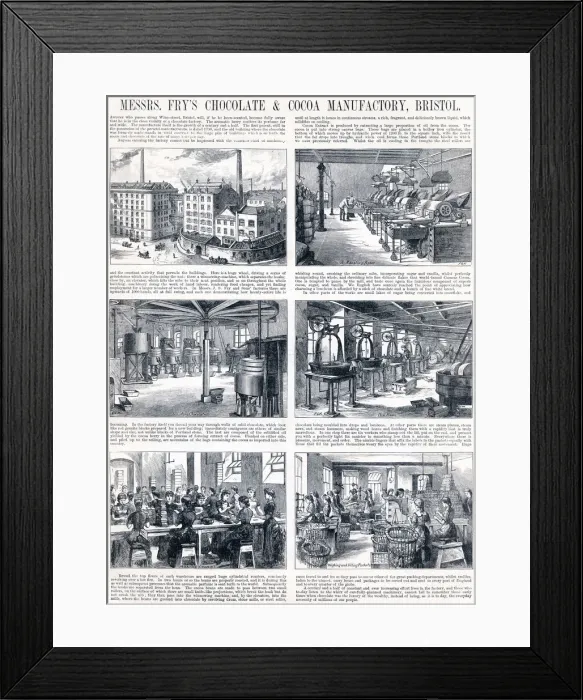 Framed Print : Frys Chocolates