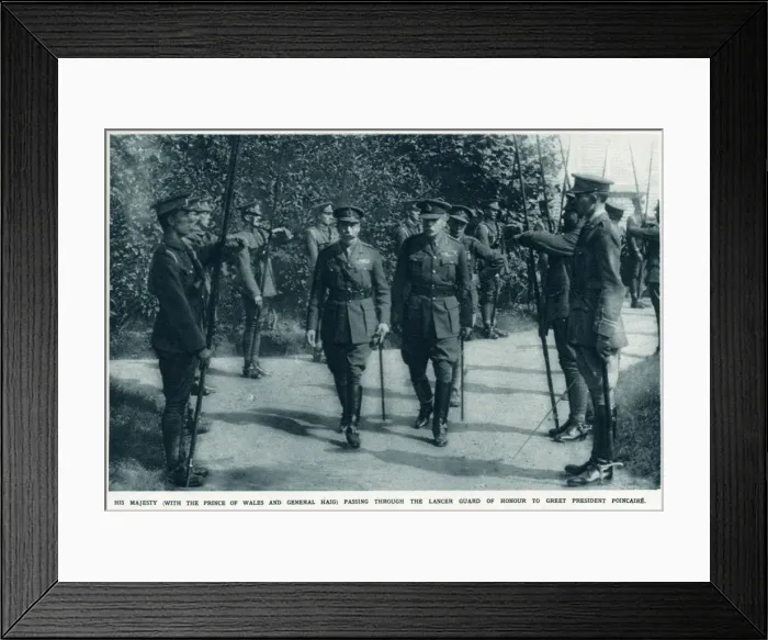 Framed Print : King at the Front 1916 Framed Print : King at the Front 1916