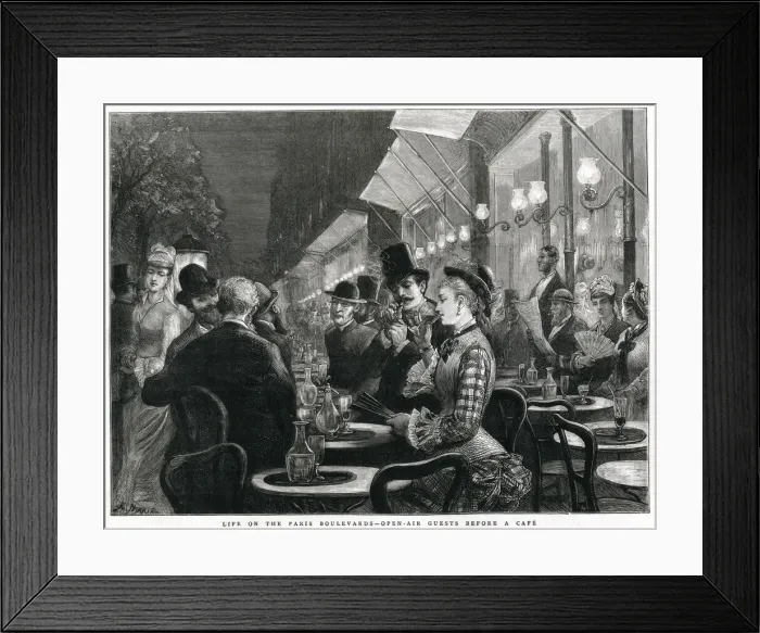 Framed Print : Life on the Paris Boulevards 1877 Framed Print : Life on the Paris Boulevards 1877