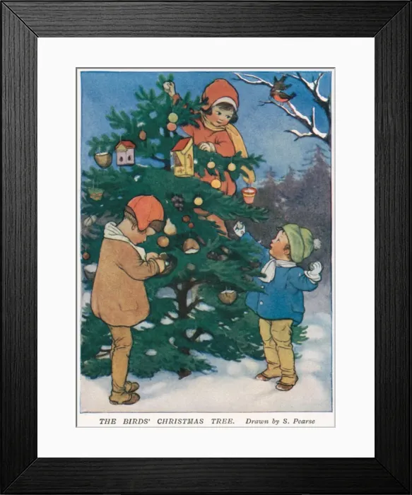 Framed Print : Children With Christmas Tree Framed Print : Children With Christmas Tree