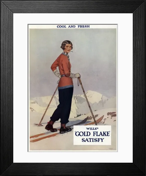 Framed Print : Advert for Wills Gold Flake cigarettes Framed Print : Advert for Wills Gold Flake cigarettes