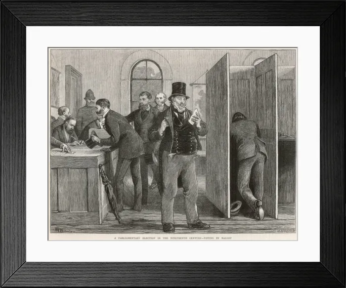 Framed Print : A Parliamentary Election In The Nineteenth Century Framed Print : A Parliamentary Election In The Nineteenth Century