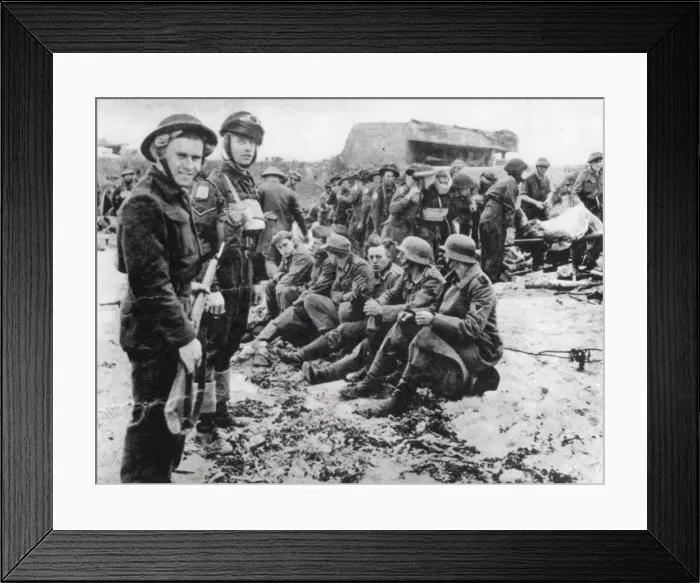 Framed Print : German Prisoners, Normandy; Second World War, 1944 Framed Print : German Prisoners, Normandy; Second World War, 1944