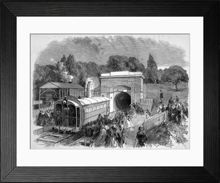 Framed Print : Pneumatic Railway at the Crystal Palace