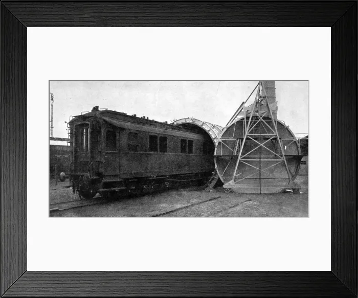 Framed Print : Disinfecting a railway carriage