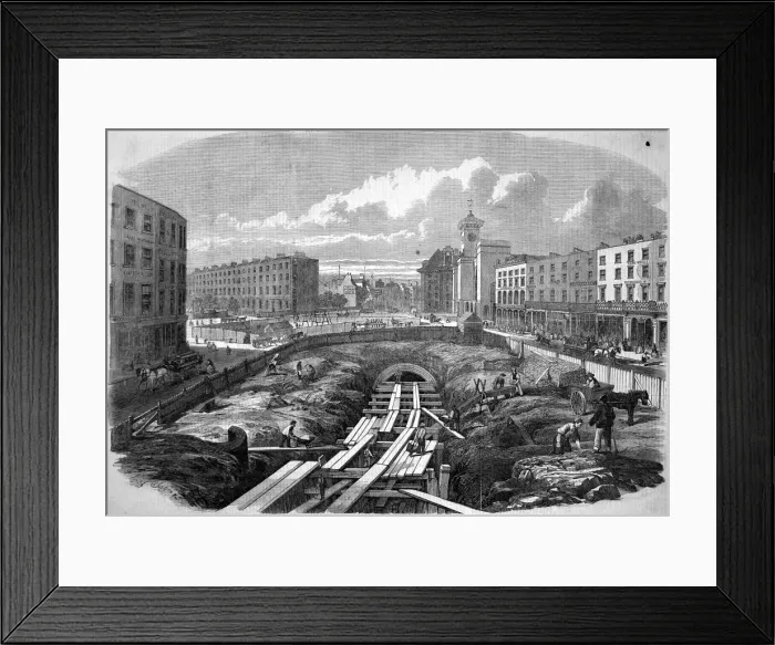 Framed Print : The Metropolitan Underground, works in progress Framed Print : The Metropolitan Underground, works in progress