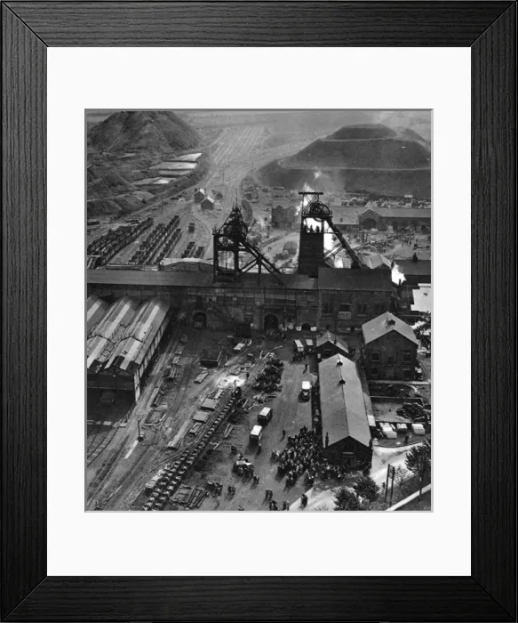 Framed Print : Creswell colliery, where eighty men perished in a fire. Aeri Framed Print : Creswell colliery, where eighty men perished in a fire. Aeri