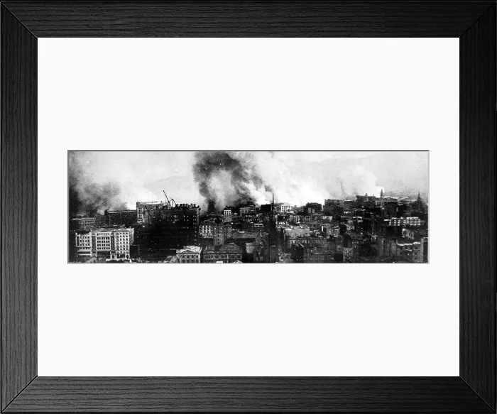 Framed Print : the fires that spread across the city of San Francisco from Framed Print : the fires that spread across the city of San Francisco from
