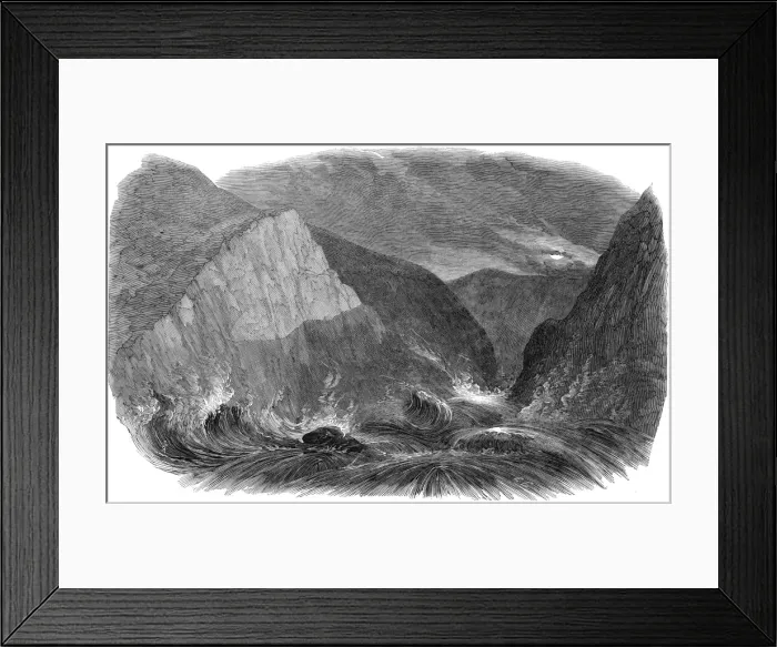Framed Print : The bursting of the Bilberry Reservoir, spreading destructio Framed Print : The bursting of the Bilberry Reservoir, spreading destructio