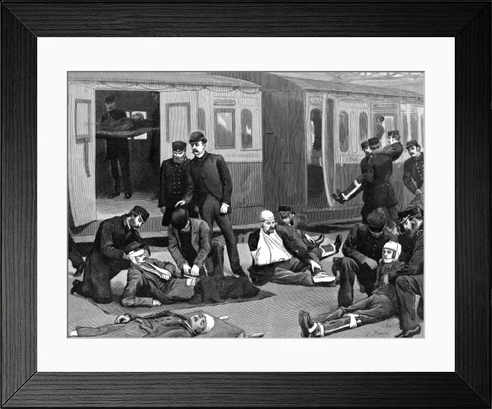 Framed Print : A ambulance training exercise at Waterloo Station Framed Print : A ambulance training exercise at Waterloo Station