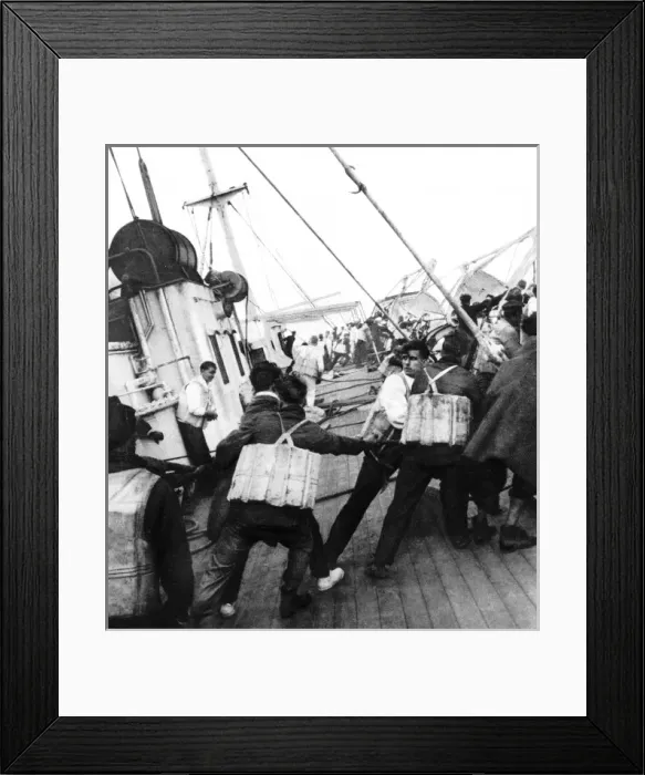 Framed Print : Aboard a sinking ship