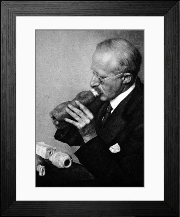 Framed Print : Sir Richard Paget, speaking through an artifical throat Framed Print : Sir Richard Paget, speaking through an artifical throat