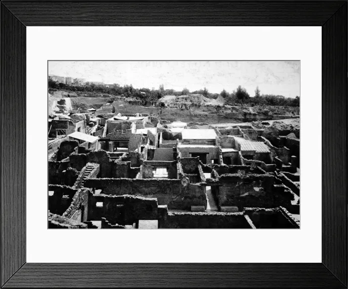 Framed Print : Excavated houses unearthed at Herculaneum Framed Print : Excavated houses unearthed at Herculaneum