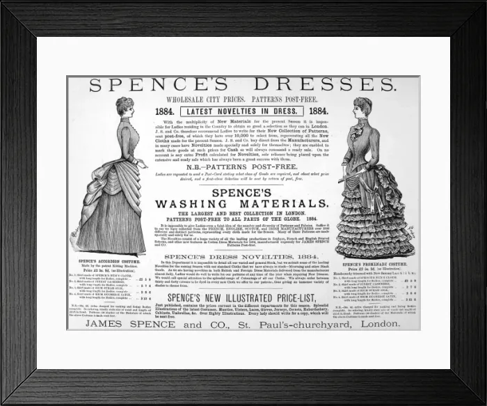 Framed Print : Spences Dresses advert