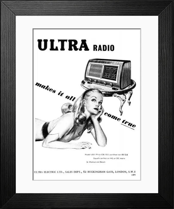 Framed Print : Ultra Radio advert