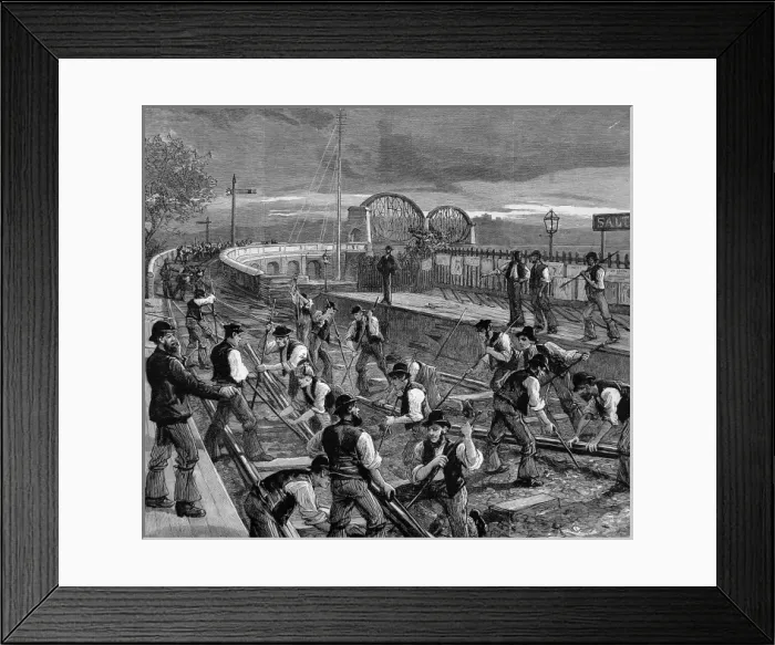 Framed Print : At work on the line at Saltash Framed Print : At work on the line at Saltash