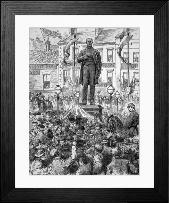 Framed Print : Railway jubilee, statue of Joseph Pease
