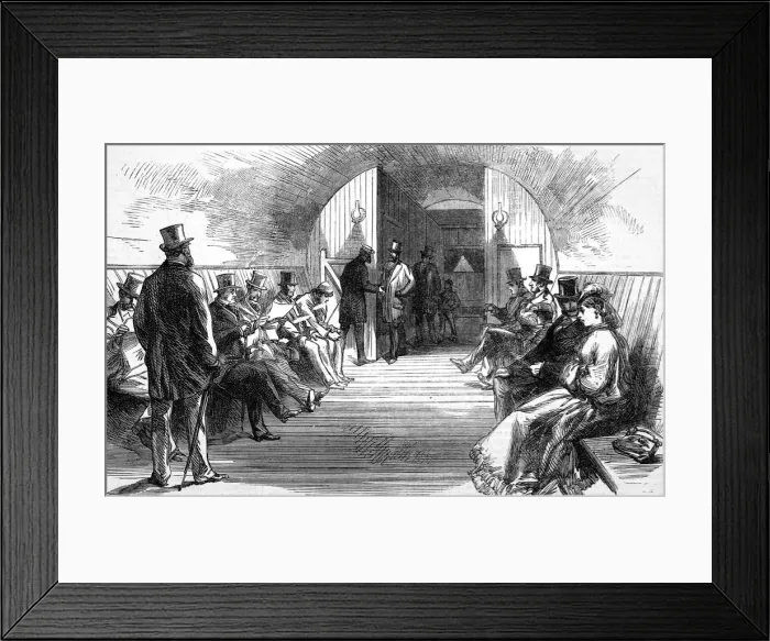 Framed Print : Waiting room at TowerHill underground station Framed Print : Waiting room at TowerHill underground station