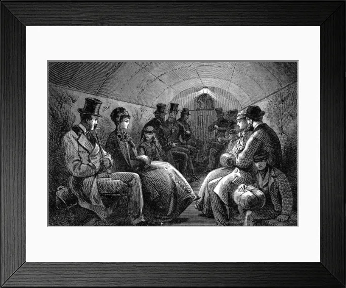 Framed Print : Interior carriage of the Thames Subway Framed Print : Interior carriage of the Thames Subway
