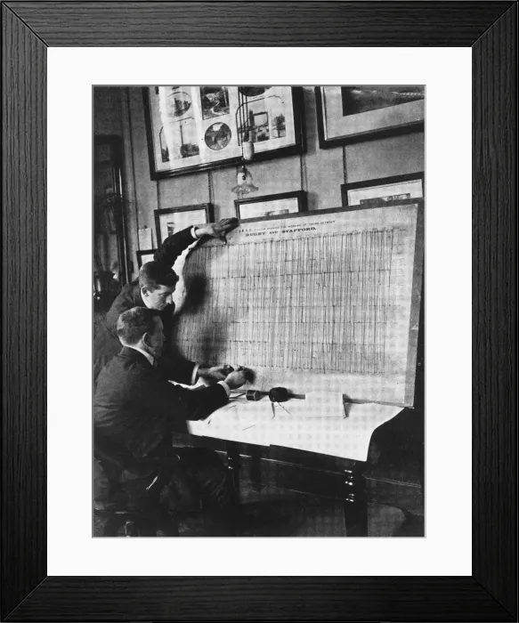 Framed Print : The threads of the railway timetable system