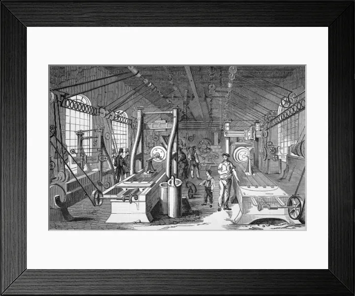 Framed Print : Fitting shop at the Grand junction railway works Framed Print : Fitting shop at the Grand junction railway works