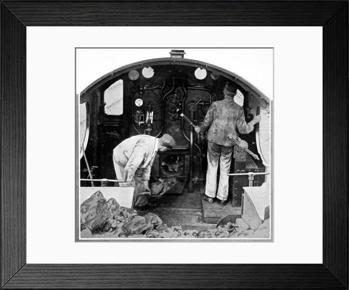 Framed Print : Two drivers in the cab of the Saint Bartholomew Framed Print : Two drivers in the cab of the Saint Bartholomew