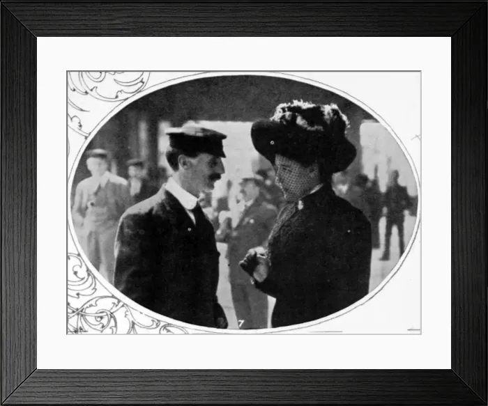 Framed Print : A steward and stewardess, surviving crew of the Titanic Framed Print : A steward and stewardess, surviving crew of the Titanic