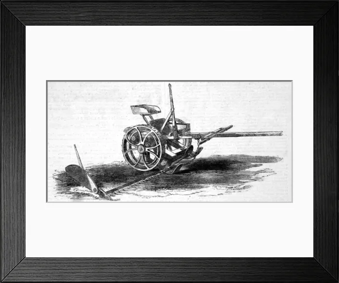 Framed Print : Cranstons wood grass mowing machine