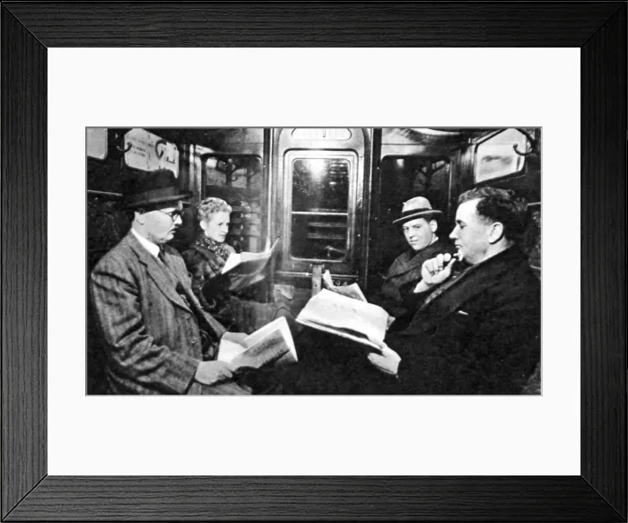 Framed Print : Inventions great and small: shaving in public Framed Print : Inventions great and small: shaving in public