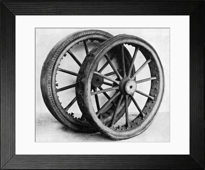 Framed Print : The first pneumatic tyres ever made Framed Print : The first pneumatic tyres ever made