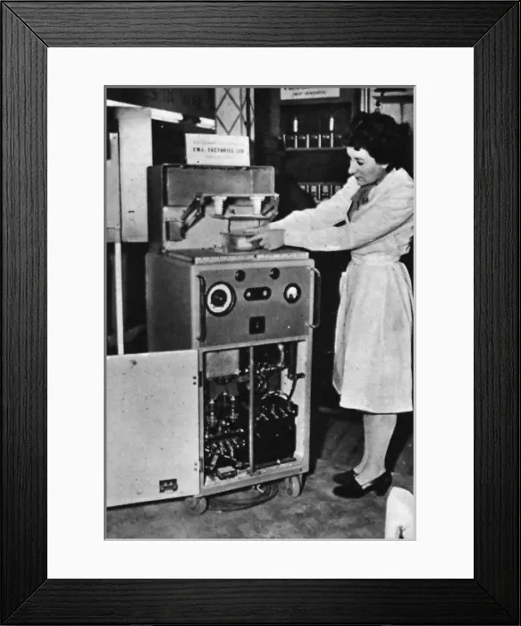 Framed Print : Suggestions for the homes of tomorrow: High frequency cooker Framed Print : Suggestions for the homes of tomorrow: High frequency cooker