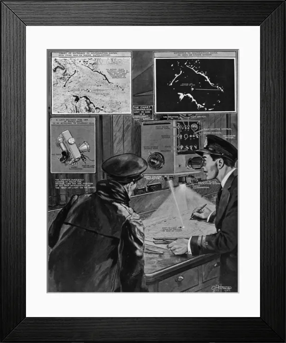 Framed Print : Radar navigation at a glance- a new device Framed Print : Radar navigation at a glance- a new device