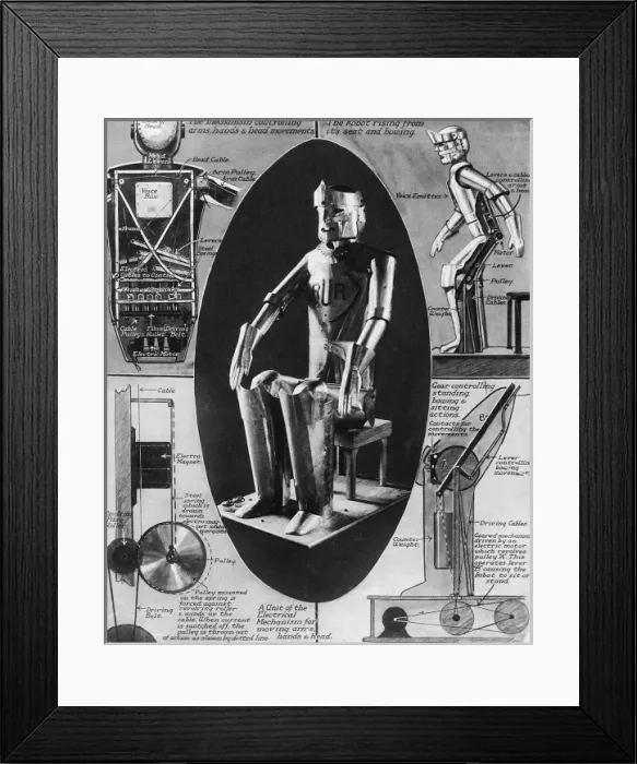 Framed Print : A robot to open an exhibition: the new mechanical man Framed Print : A robot to open an exhibition: the new mechanical man