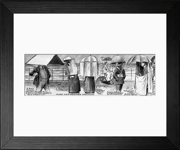 Framed Print : Curiosities and ingenuities from the Patent Office; More wet Framed Print : Curiosities and ingenuities from the Patent Office; More wet