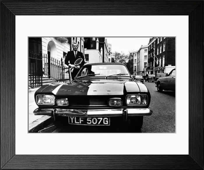 Framed Print : Chris Higham & his Ford Capri GT Framed Print : Chris Higham & his Ford Capri GT